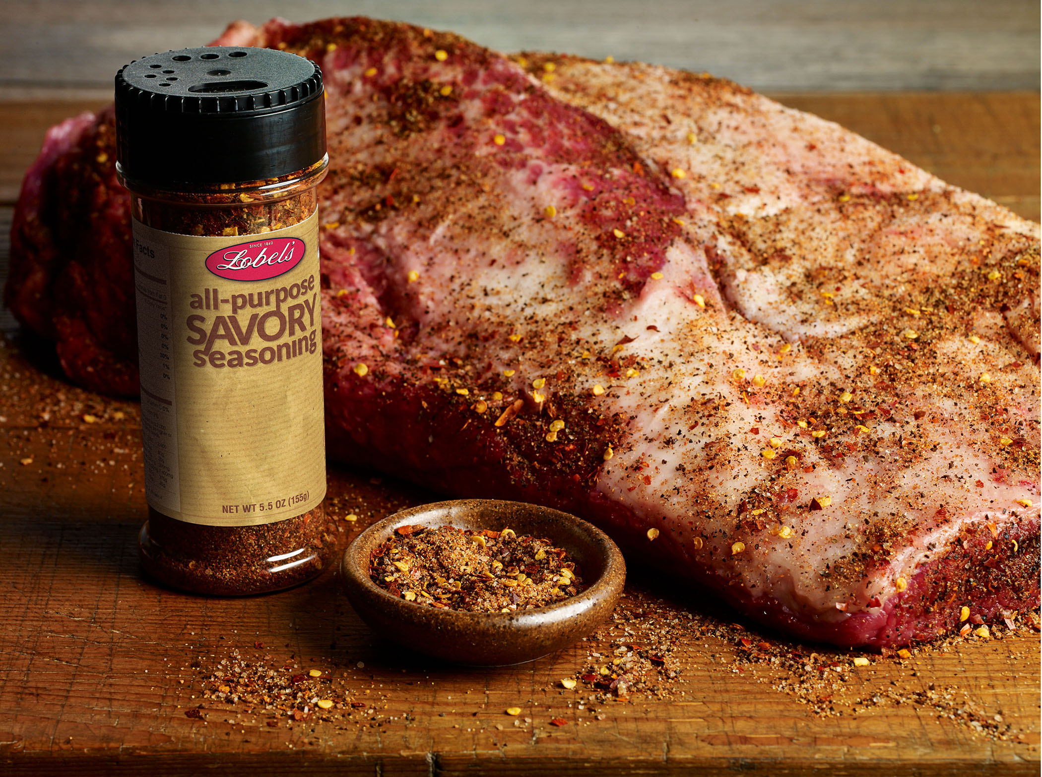 brisket with savory seasoning
